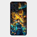 Fire Soul Tanjiro Glass Case Cover For Redmi Note 12 Pro 5G