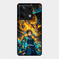 Fire Soul Tanjiro Glass Case Cover For Redmi Note 13 5G