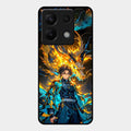 Fire Soul Tanjiro Glass Case Cover For Redmi Note 13 Pro 5G