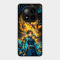 Fire Soul Tanjiro Glass Case Cover For Redmi Note 14 Pro Plus 5G