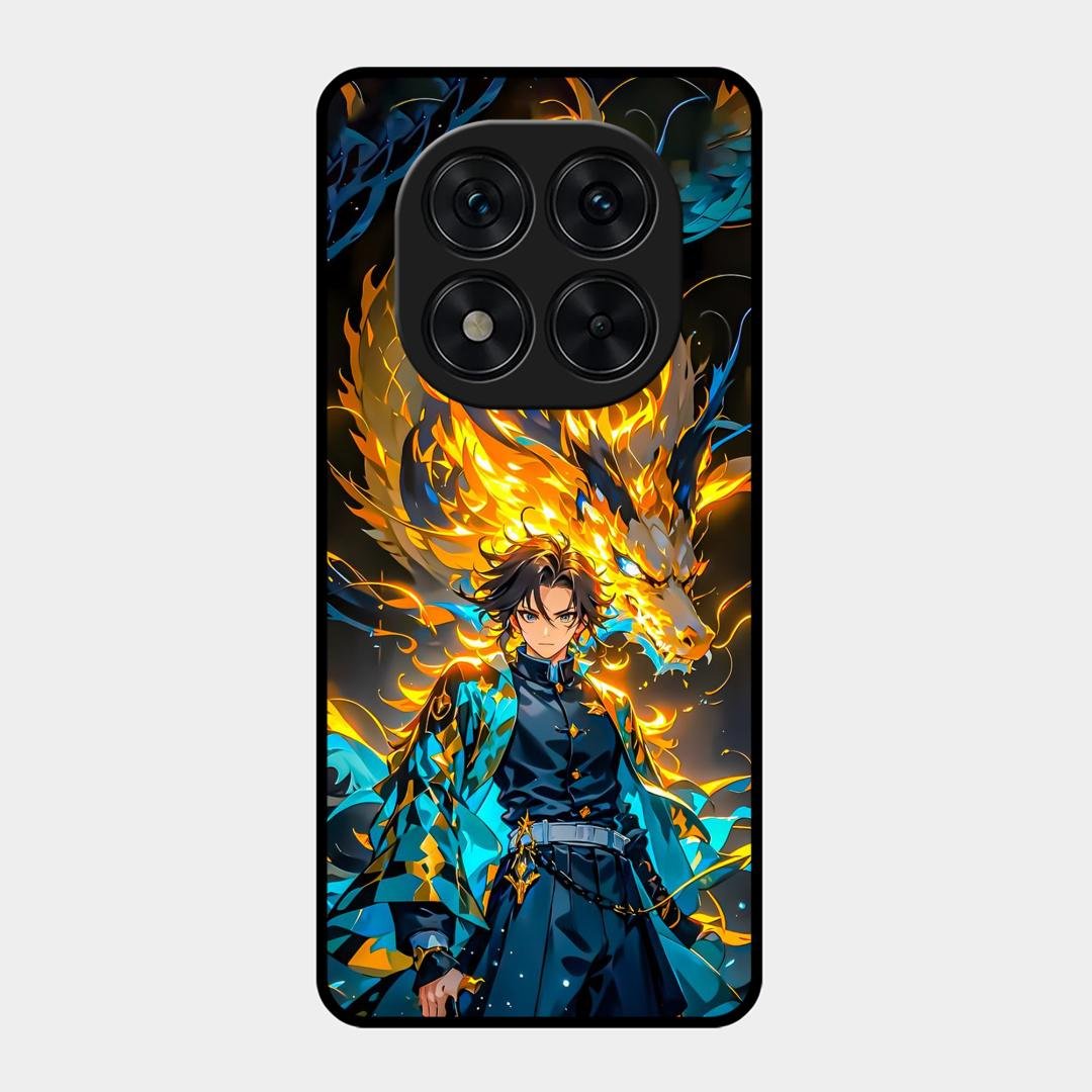 Fire Soul Tanjiro Glass Case Cover For Redmi Note 15 Pro 5G
