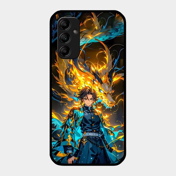 Fire Soul Tanjiro Glass Case Cover For Samsung Galaxy A14 5G