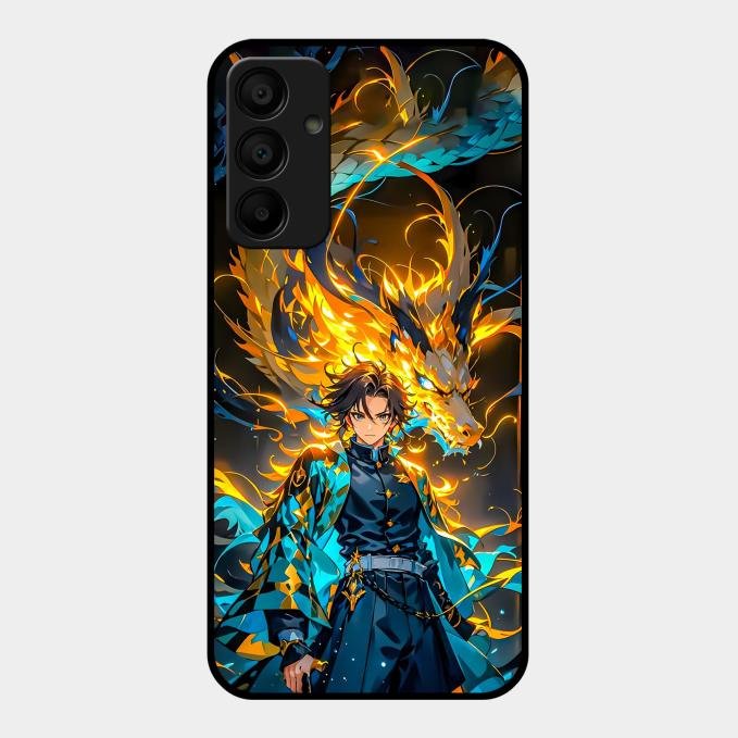 Fire Soul Tanjiro Glass Case Cover For Samsung Galaxy A15 5G