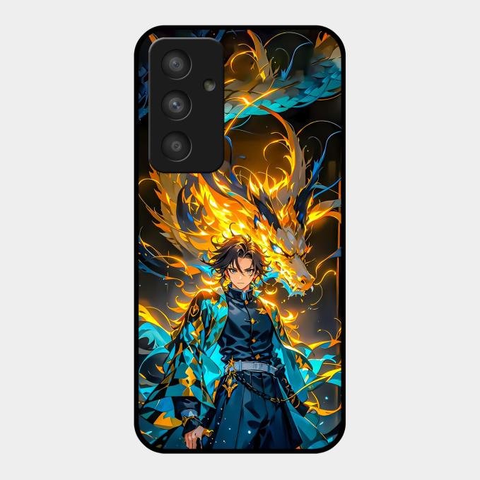 Fire Soul Tanjiro Glass Case Cover For Samsung Galaxy A54 5G