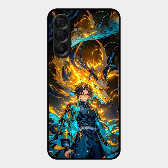 Fire Soul Tanjiro Glass Case Cover For Samsung Galaxy A56 5G