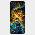 Fire Soul Tanjiro Glass Case Cover For Samsung Galaxy F42 5G