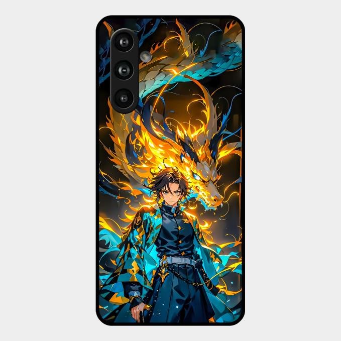 Fire Soul Tanjiro Glass Case Cover For Samsung Galaxy F54 5G