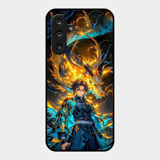 Fire Soul Tanjiro Glass Case Cover For Samsung Galaxy M16 5G
