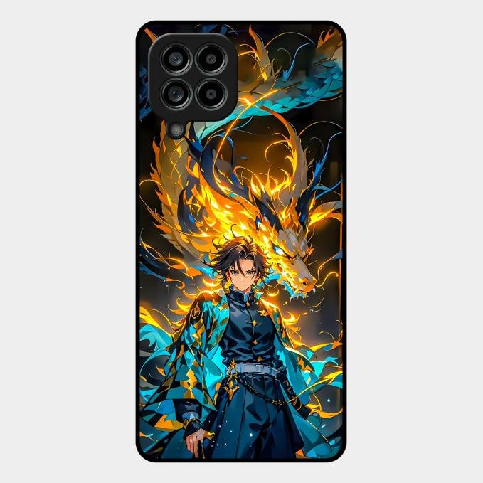 Fire Soul Tanjiro Glass Case Cover For Samsung Galaxy M53 5G