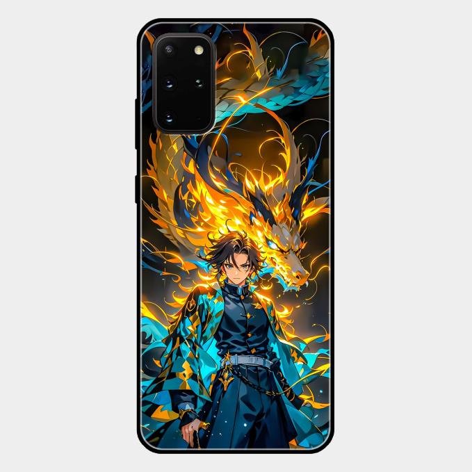 Fire Soul Tanjiro Glass Case Cover For Samsung Galaxy S20 Plus