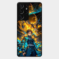 Fire Soul Tanjiro Glass Case Cover For Samsung Galaxy S21 Ultra
