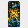 Fire Soul Tanjiro Glass Case Cover For Samsung Galaxy S21