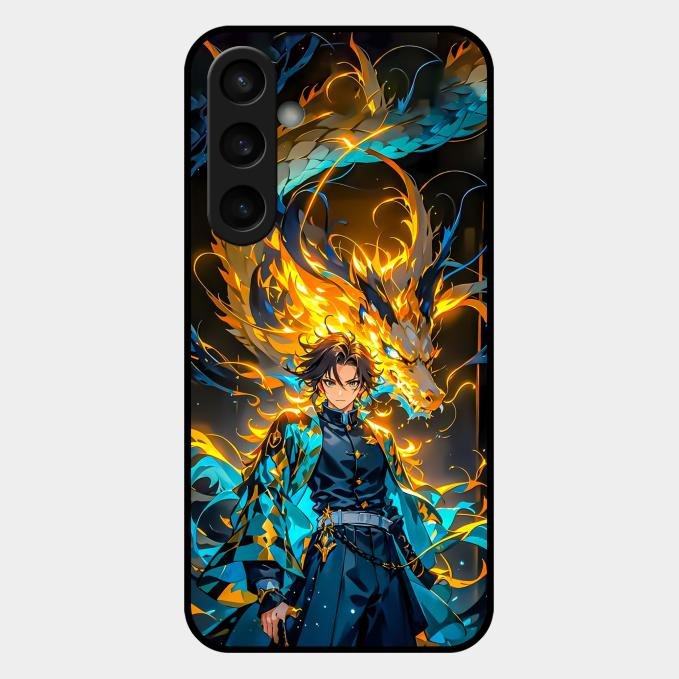 Fire Soul Tanjiro Glass Case Cover For Samsung Galaxy S23 Fe 5G
