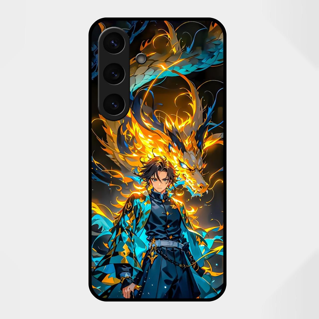 Fire Soul Tanjiro Glass Case Cover For Samsung Galaxy S25 FE 5G