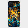 Fire Soul Tanjiro Glass Case Cover For Vivo T1X