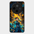 Fire Soul Tanjiro Glass Case Cover For Vivo T4 5G