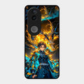 Fire Soul Tanjiro Glass Case Cover For Vivo T4R 5G