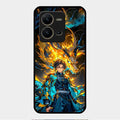 Fire Soul Tanjiro Glass Case Cover For Vivo V25 5G