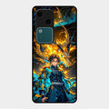 Fire Soul Tanjiro Glass Case Cover For Vivo V30 5G