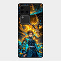 Fire Soul Tanjiro Glass Case Cover For Vivo V30 Pro 5G