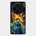 Fire Soul Tanjiro Glass Case Cover For Vivo X100 5G