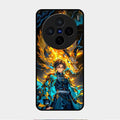 Fire Soul Tanjiro Glass Case Cover For Vivo X200 5G