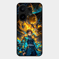 Fire Soul Tanjiro Glass Case Cover For Vivo X200 Fe 5G