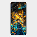 Fire Soul Tanjiro Glass Case Cover For Vivo Y16