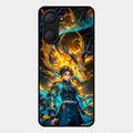 Fire Soul Tanjiro Glass Case Cover For Vivo Y18T