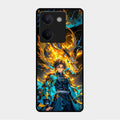 Fire Soul Tanjiro Glass Case Cover For Vivo Y200 Pro 5G