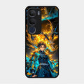 Fire Soul Tanjiro Glass Case Cover For Vivo Y29 5G