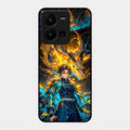 Fire Soul Tanjiro Glass Case Cover For Vivo Y35
