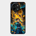 Fire Soul Tanjiro Glass Case Cover For Vivo Y58 5G