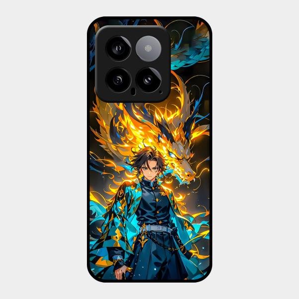 Fire Soul Tanjiro Glass Case Cover For Xiaomi 14 5G