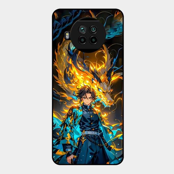 Fire Soul Tanjiro Glass Case Cover For Xiaomi Mi 10I 5G