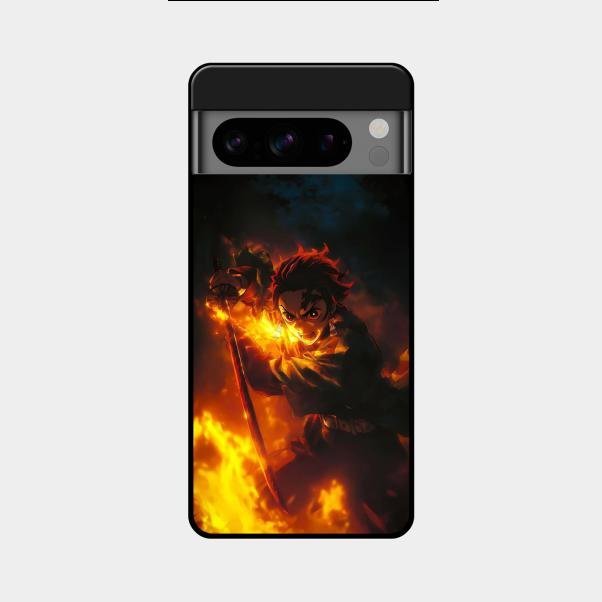 Flame Eyes Glass Case Cover For Google Pixel 8 Pro 5G