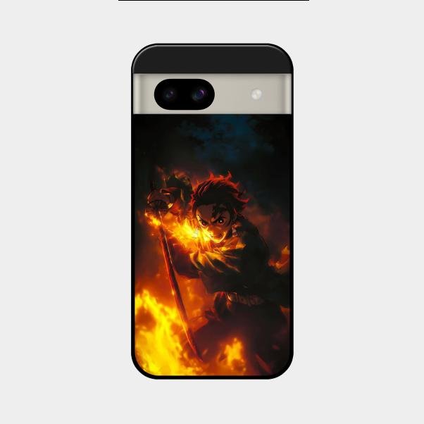 Flame Eyes Glass Case Cover For Google Pixel 8A 5G