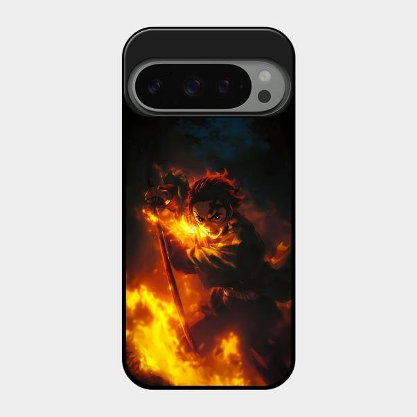 Flame Eyes Glass Case Cover For Google Pixel 9 Pro 5G