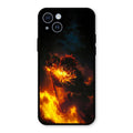 Flame Eyes Glass Case Cover For iPhone 14
