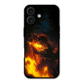 Flame Eyes Glass Case Cover For iPhone 16 Plus