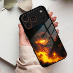 Flame Eyes Glass Case Cover For iPhone 17 Pro Max