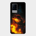 Flame Eyes Glass Case Cover For Iqoo 9 5G