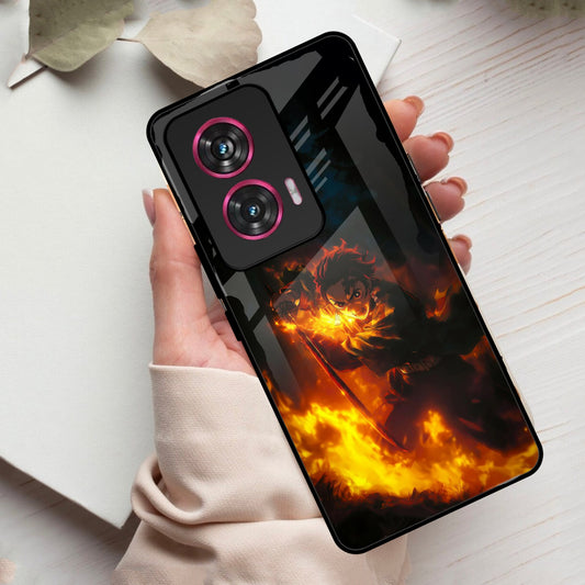 Flame Eyes Glass Case Cover For Motorola