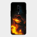 Flame Eyes Glass Case Cover For Oneplus 7 Pro