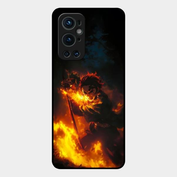 Flame Eyes Glass Case Cover For Oneplus 9 Pro 5G