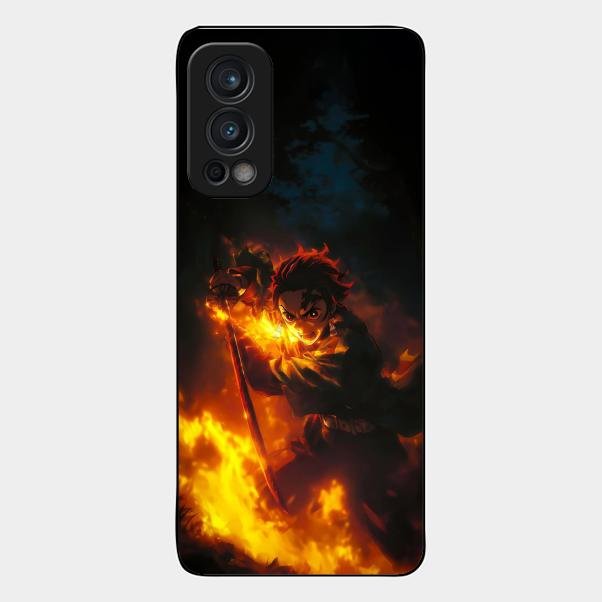 Flame Eyes Glass Case Cover For Oneplus Nord 2 5G