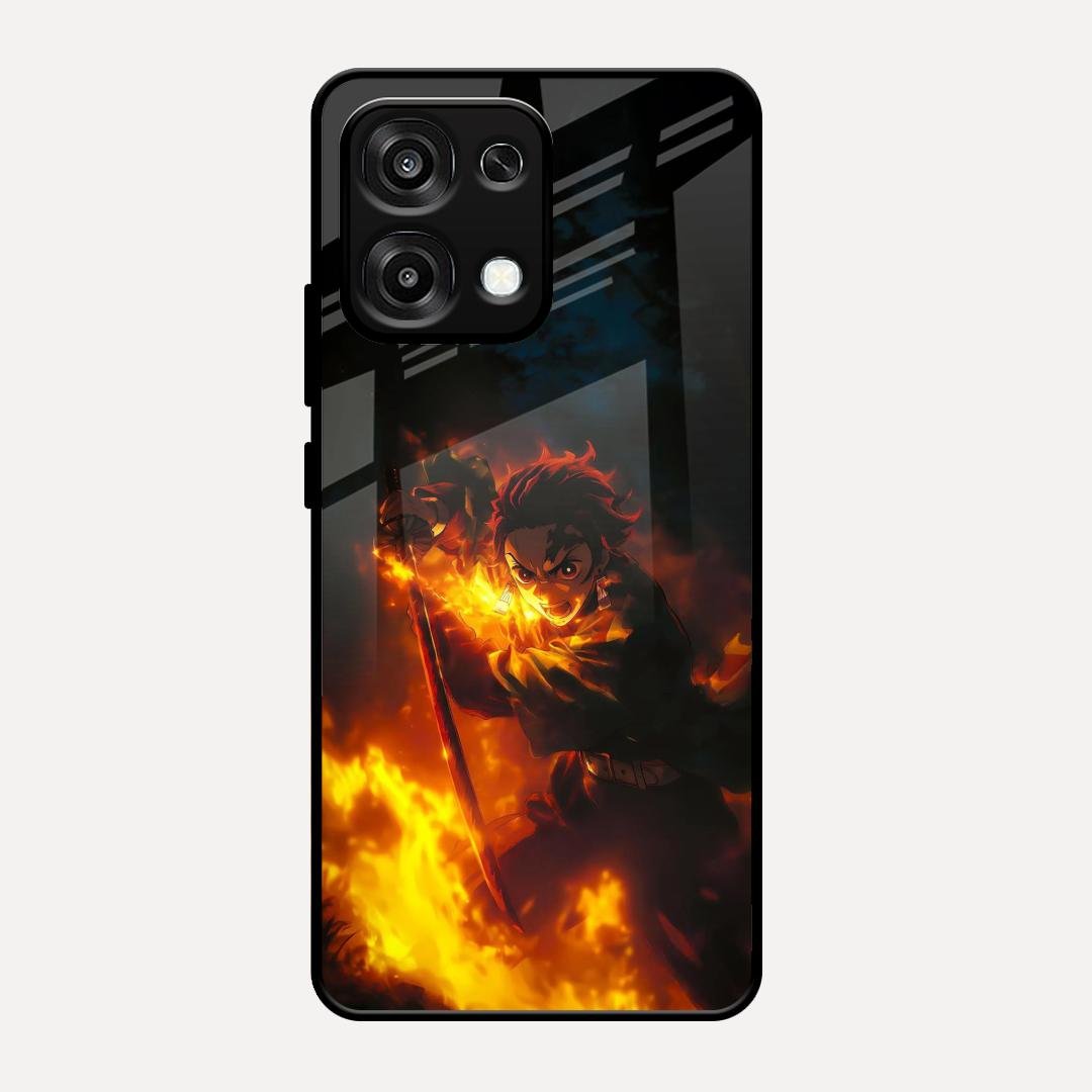 Flame Eyes Glass Case Cover For Oppo F31 5G