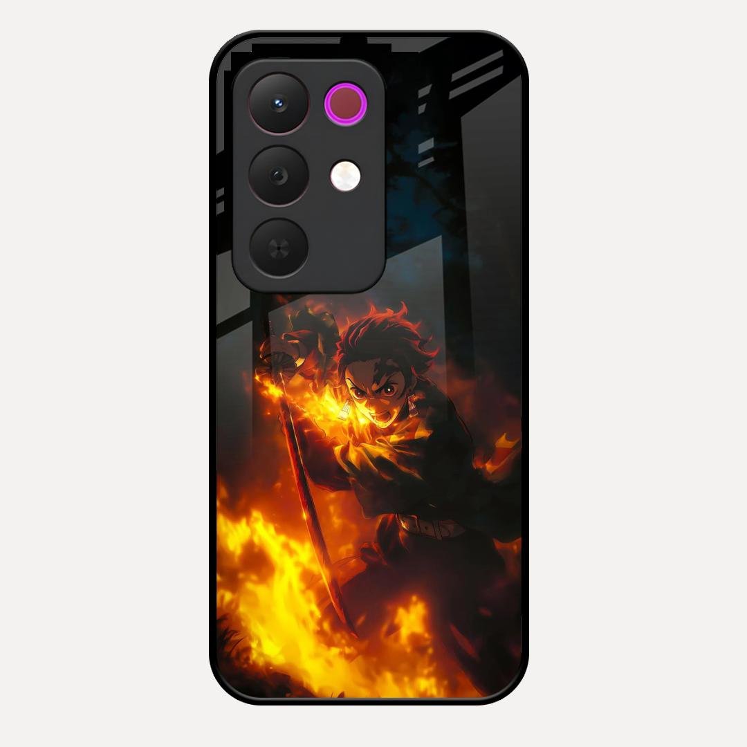 Flame Eyes Glass Case Cover For Realme 15X 5G