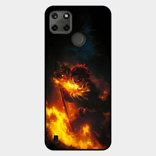 Flame Eyes Glass Case Cover For Realme C21Y