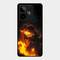 Flame Eyes Glass Case Cover For Realme Gt 7 5G